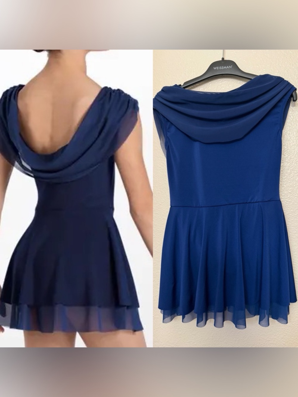 WEISSMAN Dance costume dress ballet lyrical blue Coppelia 13354 LC-large child
